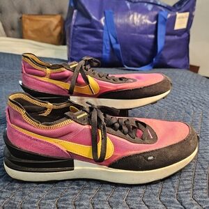 Nike Pink and Yellow Men's Shoes